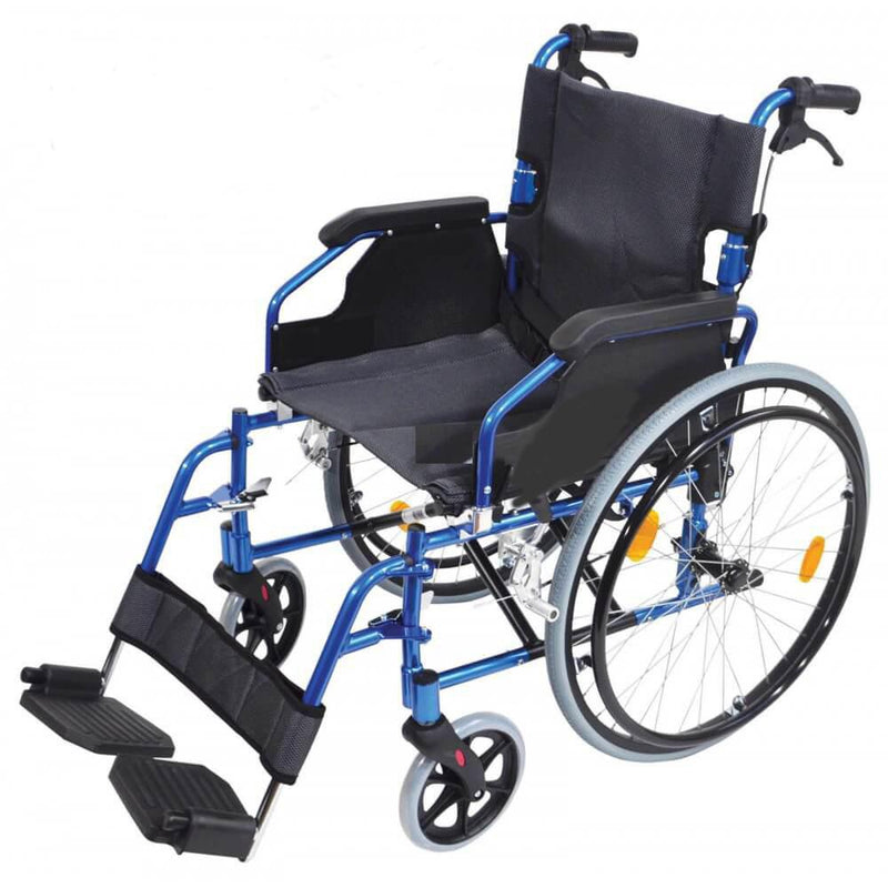 Deluxe Lightweight Self Propelled Aluminium Blue Wheelchair