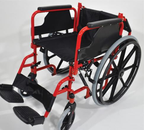 Deluxe Lightweight Self Propelled Aluminium Red Wheelchair