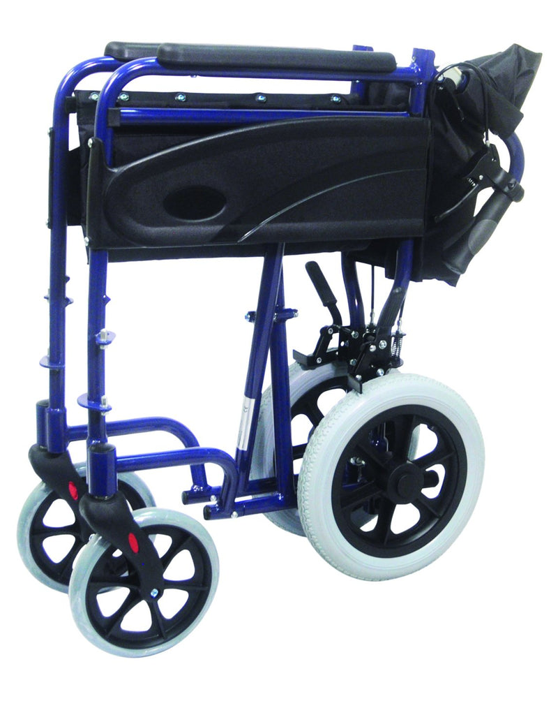 Aluminium Compact Transport Blue Wheelchair
