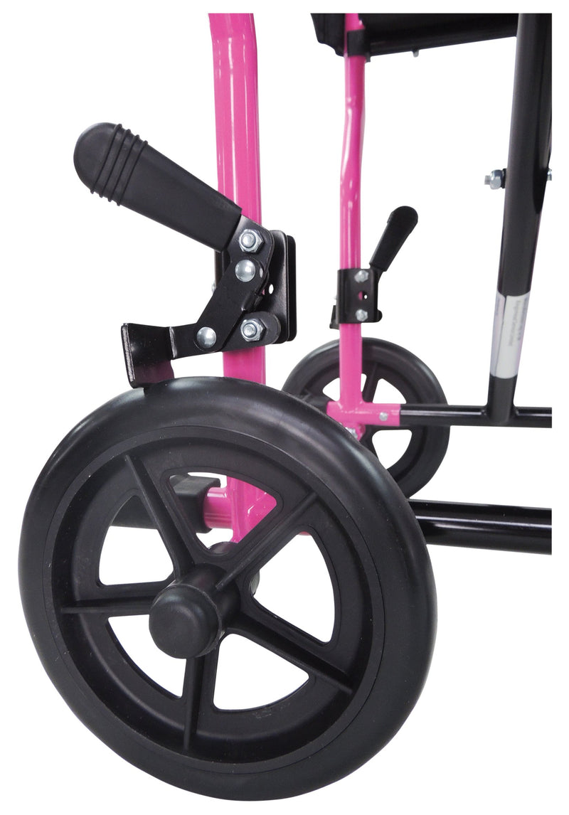 Steel Compact Transport Pink Wheelchair