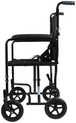 The Aidapt Aluminium Transport Wheelchair features an extremely compact and lightweight aluminium frame and is ideal for the occasional or first time user who wants a strong, reliable and easy to use wheelchair.