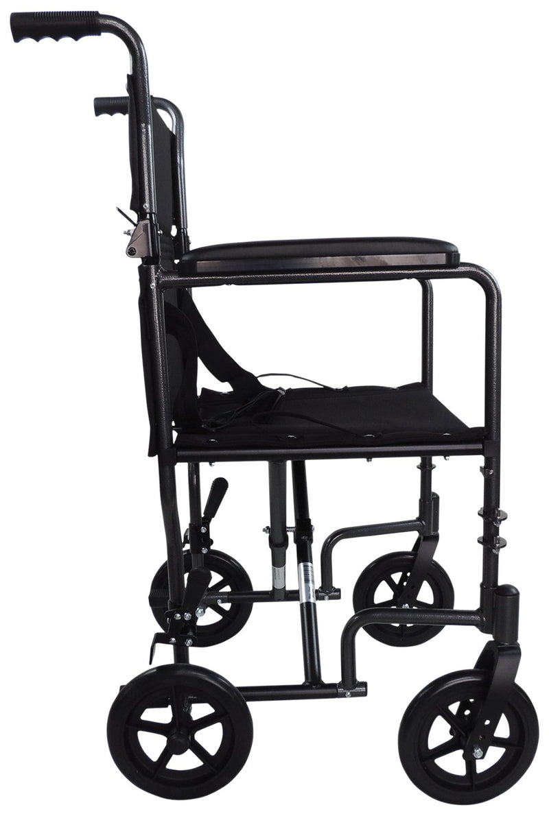 Aluminium Compact Transport Black Wheelchair 