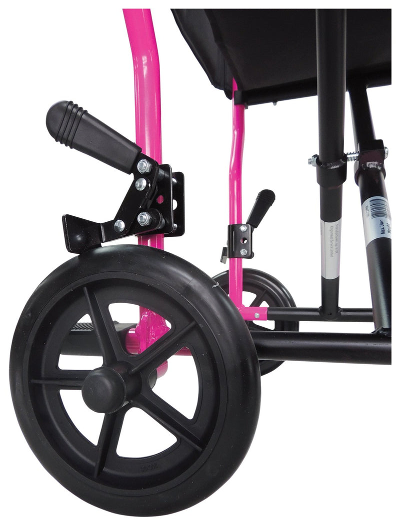 Aluminium Compact Transport Pink Wheelchair 