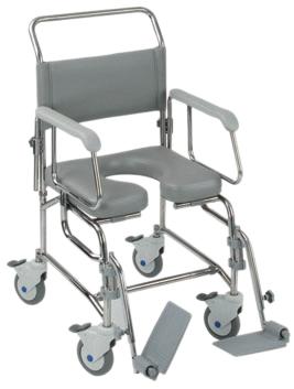 Transaqua (TA6) Attendant Propelled Shower Commode Chair 18'' Seat