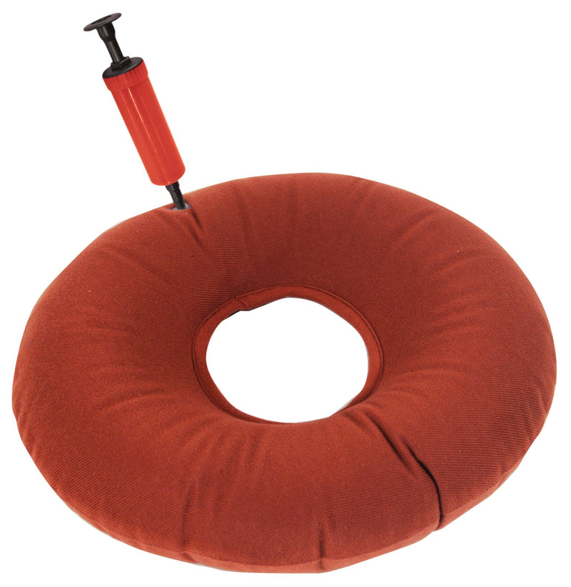 Inflatable Pressure Relief Ring Cushion Maroon