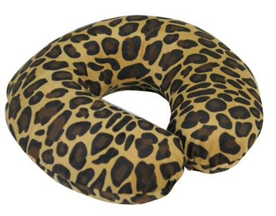 Memory Foam Neck Cushion Tan Leopard 