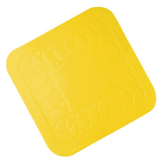 Tenura Anti Slip Silicone Yellow Rubber Square Coaster (Pack of 4)ster (Pack of 4)