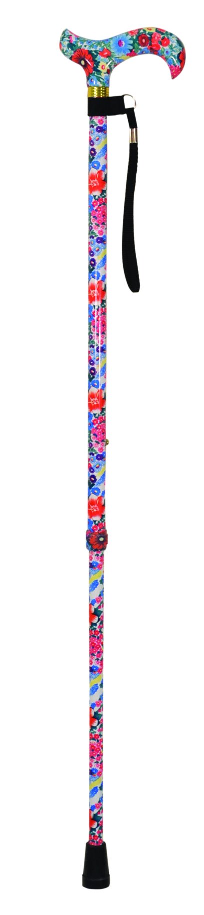 Deluxe Patterned Walking Cane Floral 