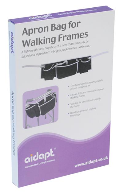 Apron Bag for Walking Frames - Black/White
