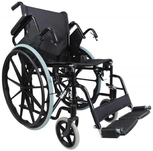 Self Propelled Steel Transit Black Chair