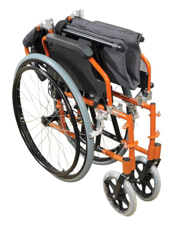 Aidapt Deluxe Lightweight Self Propelled Aluminium Orange Wheelchair