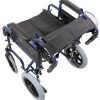 Deluxe Attendant Propelled Steel Wheelchair Blue