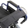 Deluxe Attendant Propelled Steel Wheelchair Blue