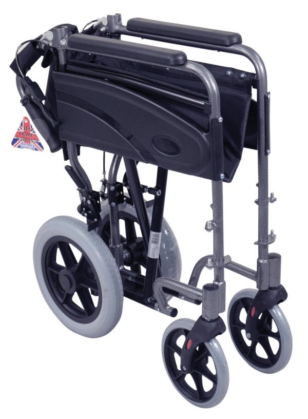 Compact Transport Aluminium Wheelchair Hammered Effect