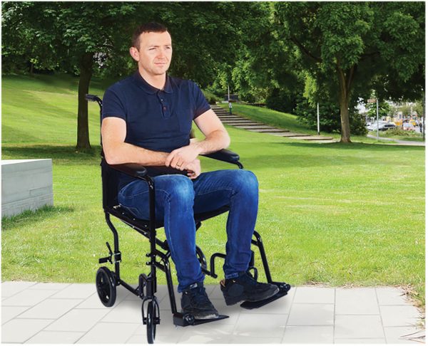 Steel Compact Transport Wheelchair