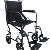 Steel Compact Transport Black Wheelchair