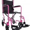 Steel Compact Transport Pink Wheelchair