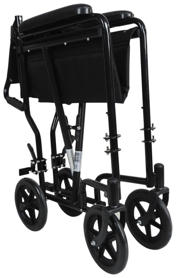 The Aidapt Aluminium Transport Wheelchair features an extremely compact and lightweight aluminium frame and is ideal for the occasional or first time user who wants a strong, reliable and easy to use wheelchair.