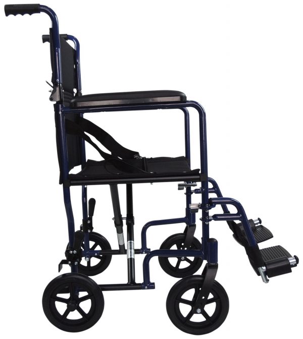 Aidapt Aluminium Compact Transport Blue Wheelchair