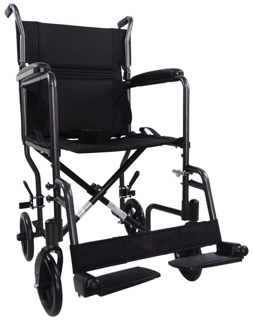 Aluminium Compact Transport Black Wheelchair