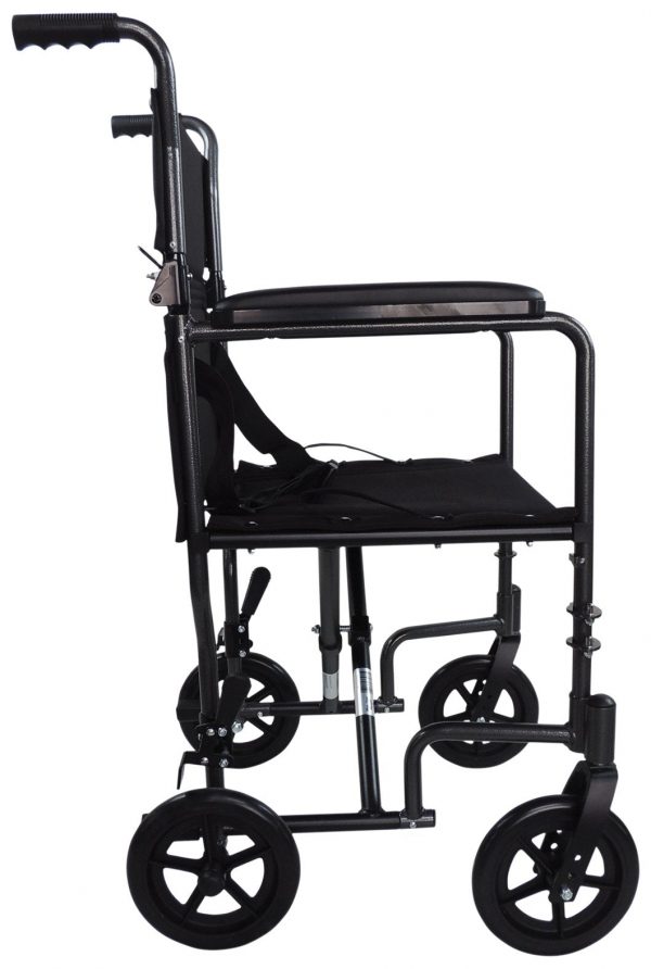 Aluminium Compact Transport Black Wheelchair