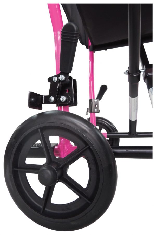 Aluminium Compact Transport Pink Wheelchair