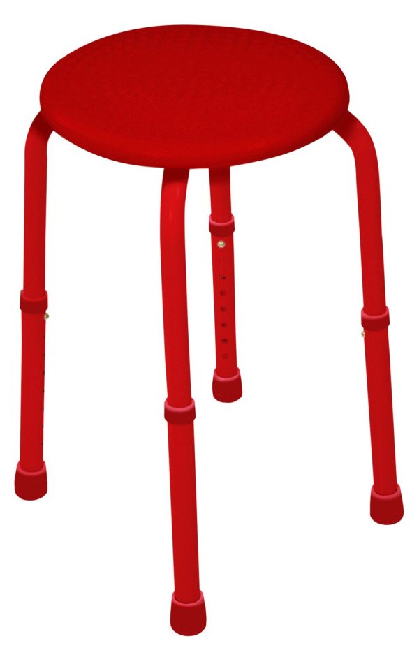 Multi-Purpose Adjustable Stool Red