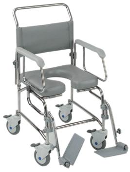 Transaqua (TA6) Attendant Propelled Shower Commode Chair 19'' Seat