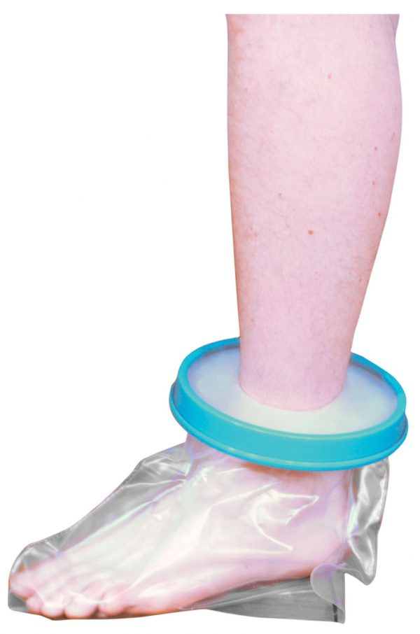 Waterproof Cast and Bandage Protector for use whilst Showering/Bathing (Adult-Foot)