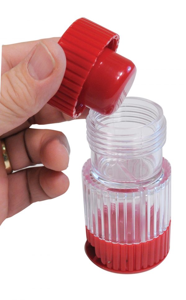 3-in-1 Pill Crusher and Cutter with Storage Red