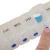 Deluxe Weekday Pill Dispenser with Push Button Release