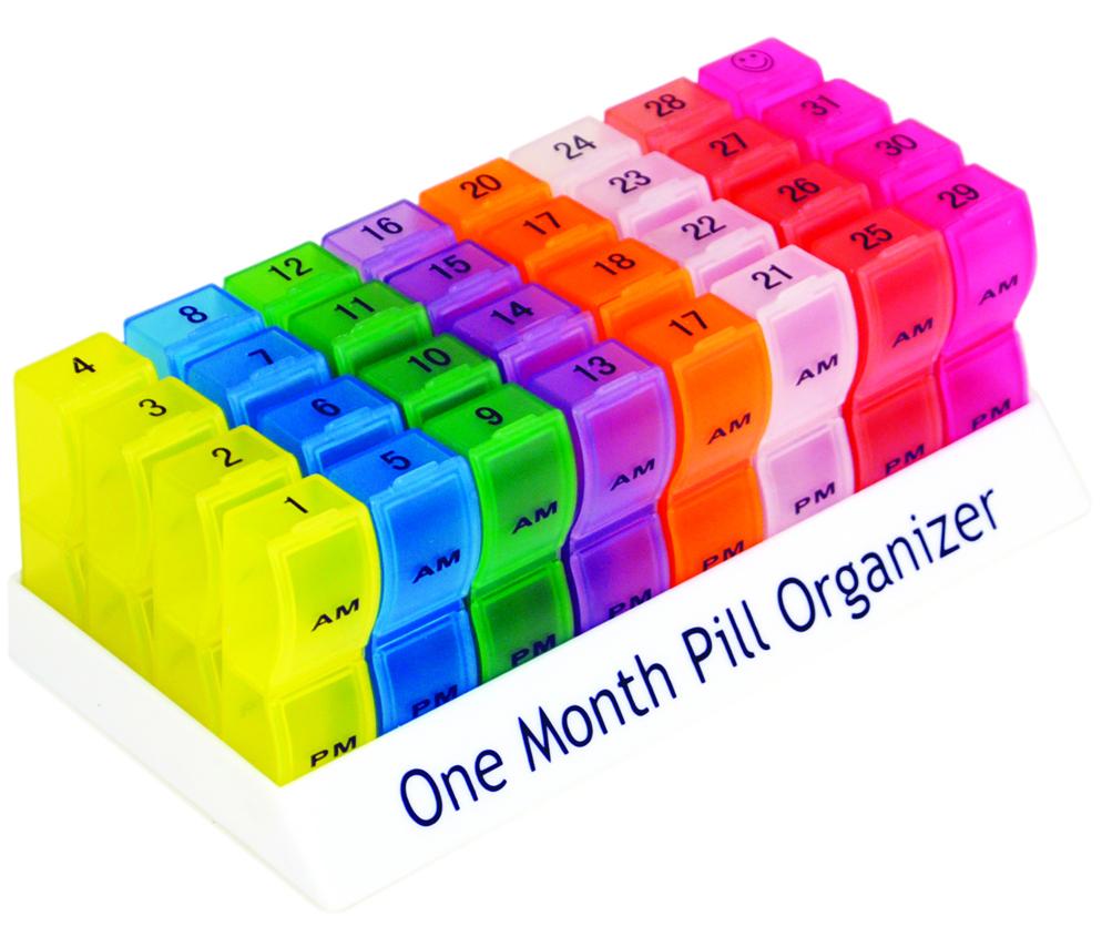 Colourful One Month Pill Organiser