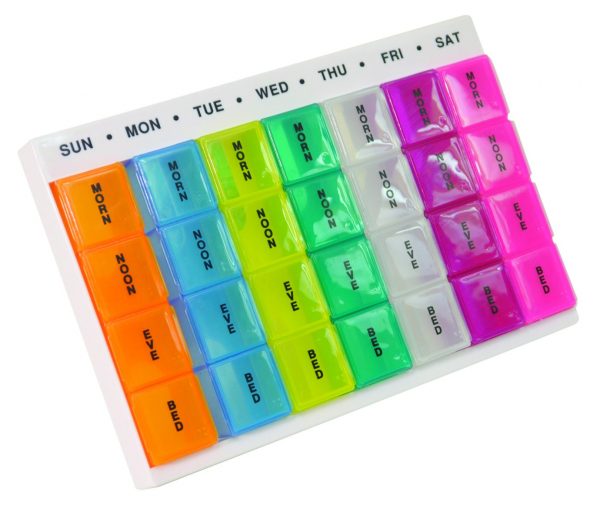 Colourful Week Day Multi Pill Dispenser