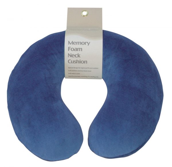 Memory Foam Neck Cushion Blue