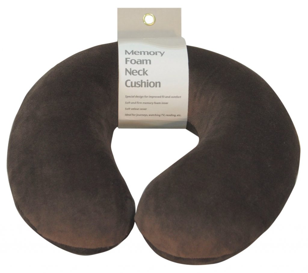 Memory Foam Neck Cushion Brown