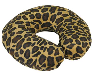 Memory Foam Neck Cushion Tan Leopard