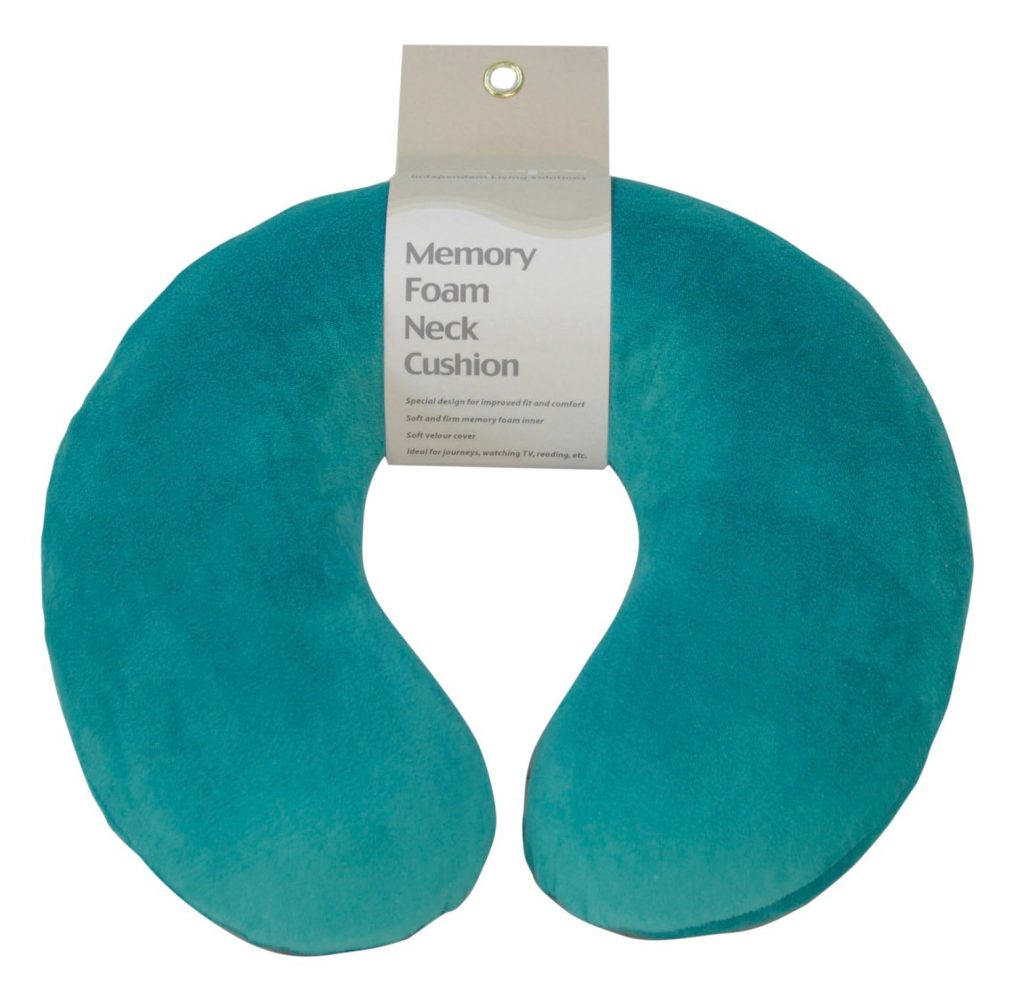 Memory Foam Neck Cushion Teal Green