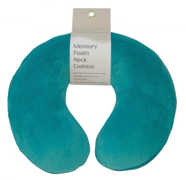 Memory Foam Neck Cushion Teal Green