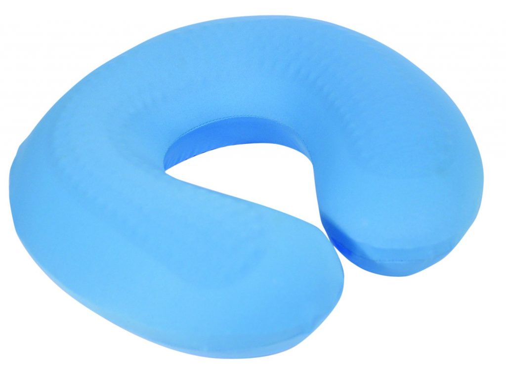 Memory Foam and Gel Neck Cushion Blue