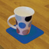 Tenura Silicone Rubber Blue Anti Slip Square Mat/Coaster 140 x 140mm