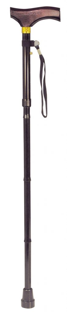 Collapsible Walking Stick with Wooden Handle