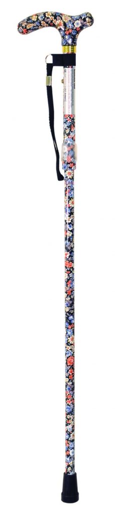 Deluxe Folding Walking Cane Japanese Floral