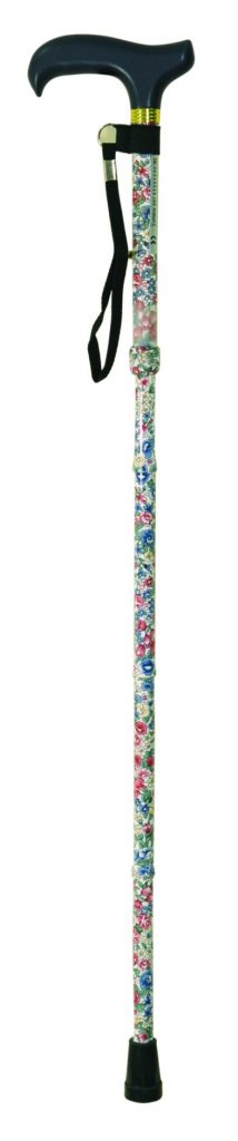 Deluxe Folding Walking Cane Japanese White