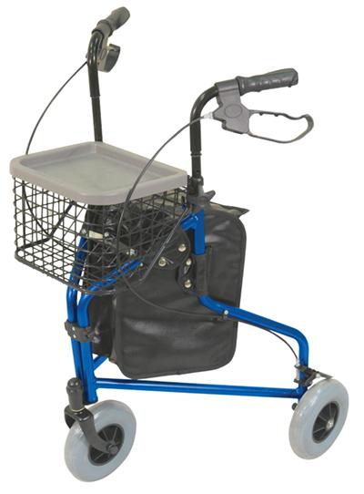 Lightweight Tri Walker with Bag and Basket - Blue