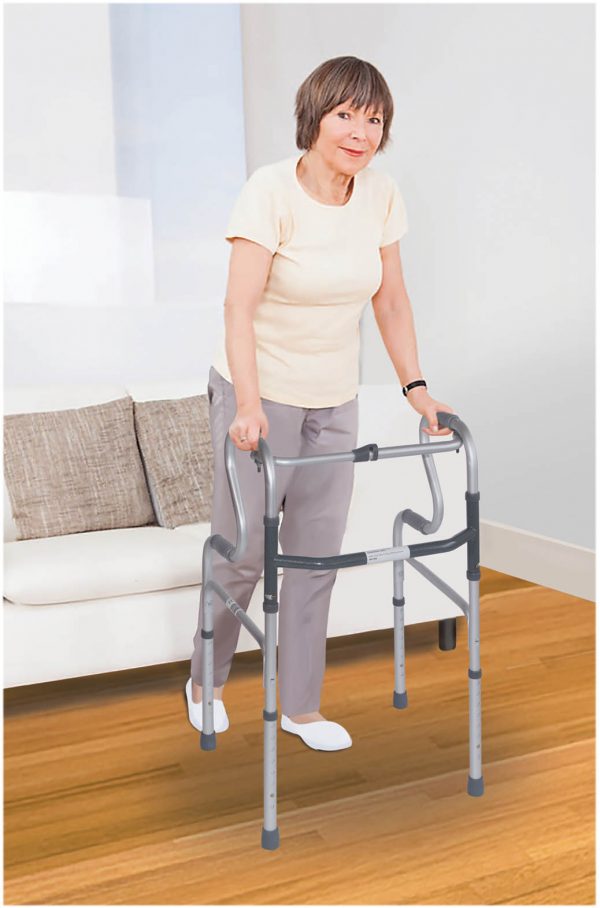 Dual Riser Deluxe Folding Walking Frame