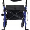 Duo Deluxe Blue Rollator and Transit Chair in One