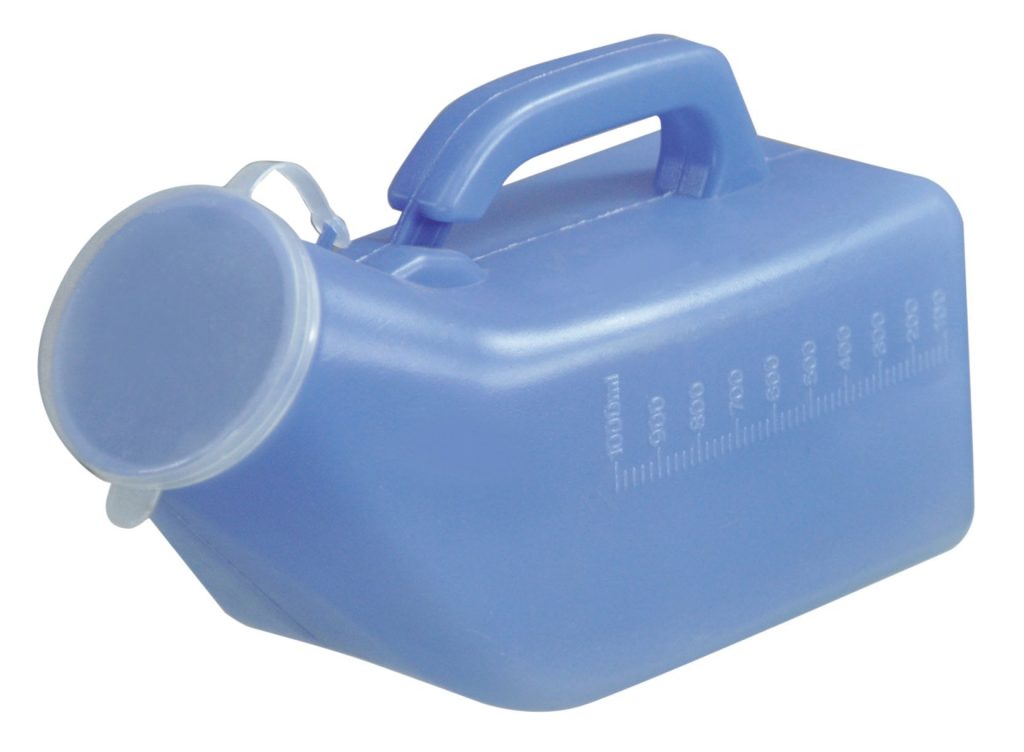 Male Urinal Bottle with Anti Spill Lid